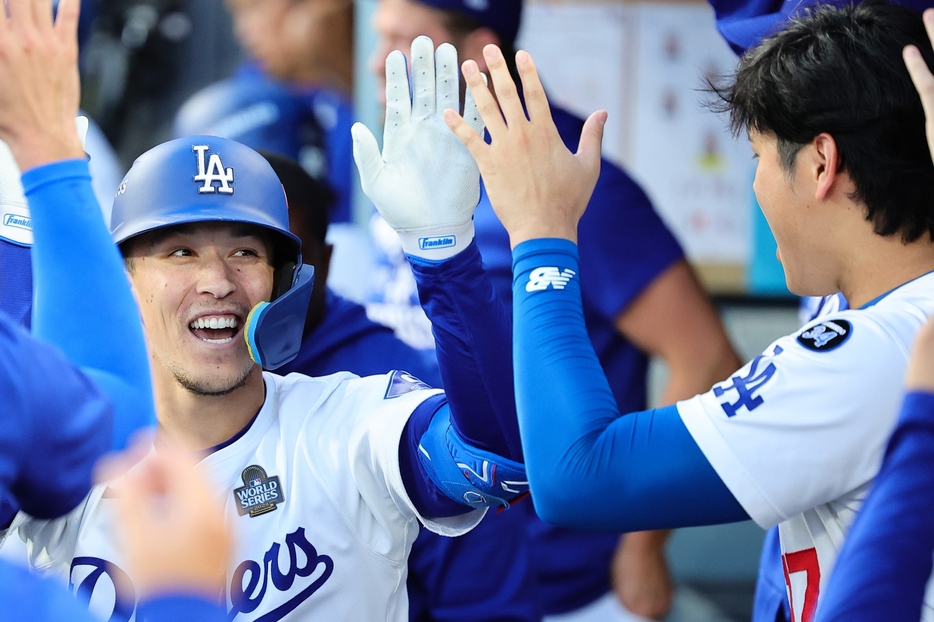 ドジャースとの契約延長を決めたエドマン。(C)Getty Images