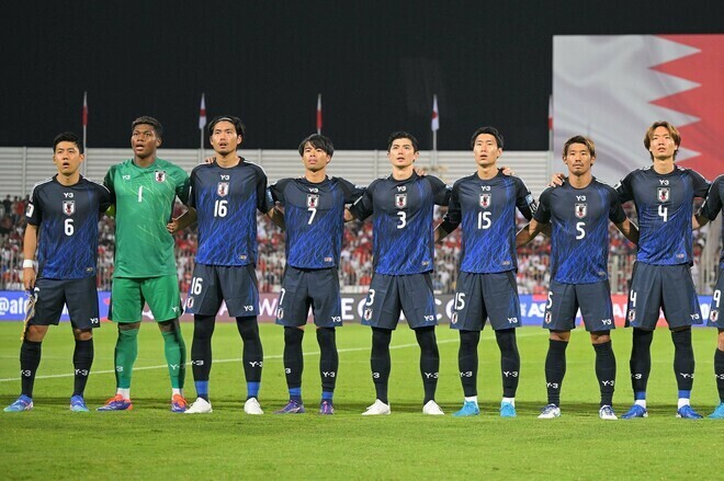 11月シリーズに挑む日本代表。写真：金子拓弥（サッカーダイジェスト写真部）