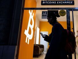 A BitBase cryptocurrency exchange in Barcelona, Spain, on Monday, Nov. 11, 2024. Photographer: Angel Garcia/Bloomberg