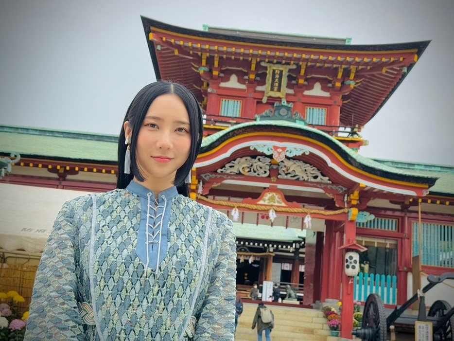 防府天満宮を訪れたファーストサマーウイカ（写真：NHK提供）