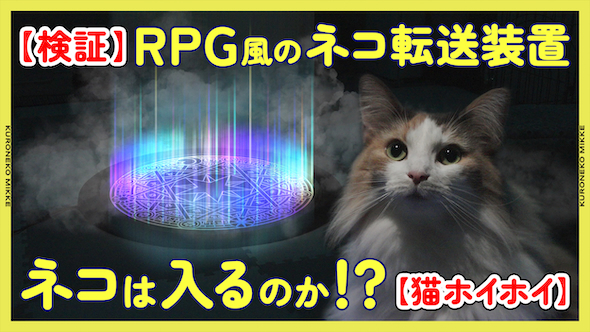 RPG風「ネコ転送装置」にネコはホイホイされるか