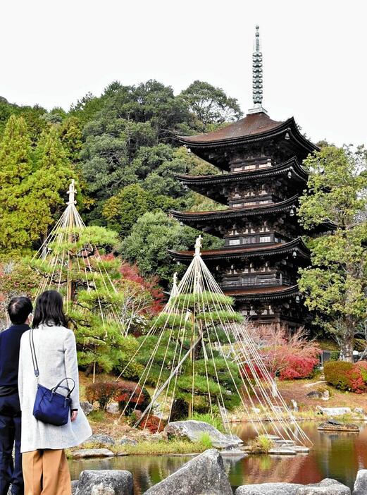 瑠璃光寺五重塔（2022年12月8日、山口市で）