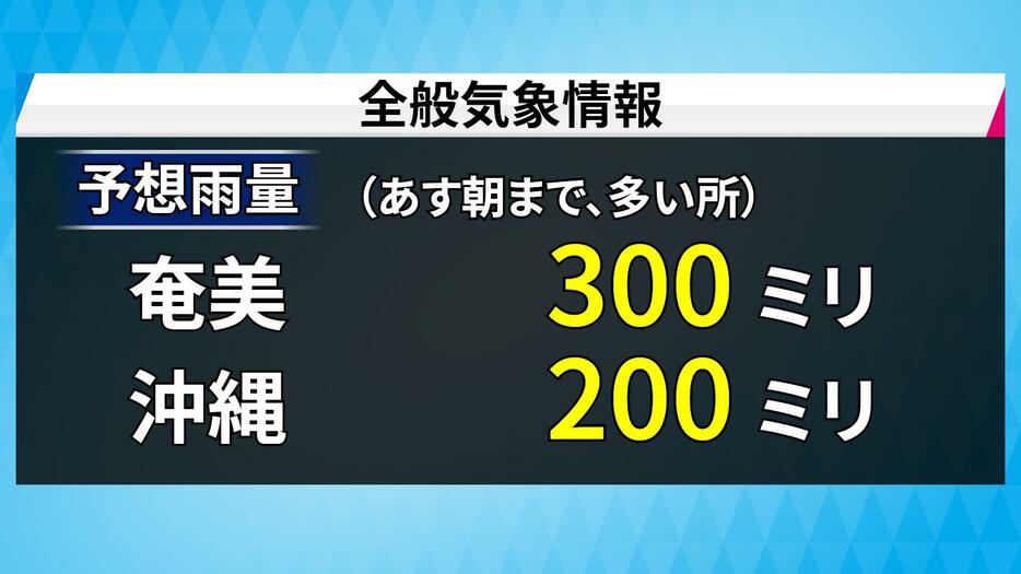 10日(日)朝までの予想雨量