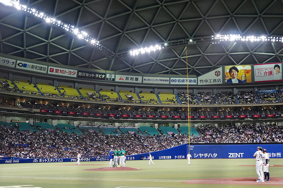 侍ジャパンはバンテリンドームで豪州と戦った【写真：小林靖】