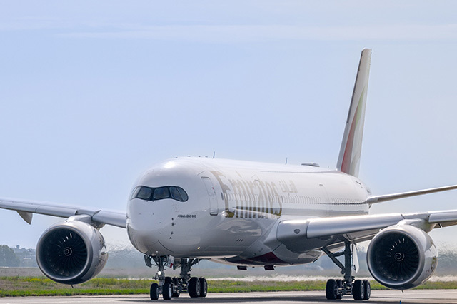 エミレーツ航空のA350-900初号機（同社提供）