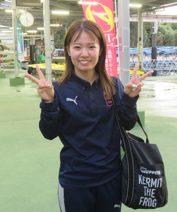 川井萌は準優12Rで大本命・守屋美穂を破りダブルピースの笑顔