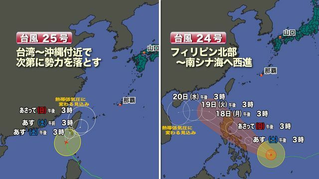 台風予想進路