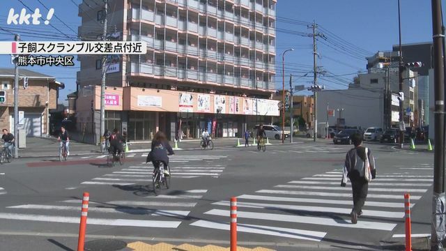 子飼スクランブル交差点(熊本市中央区)