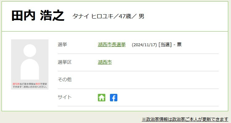 10日告示の湖西市長選挙｜新人の田内浩之氏が無投票で当選　静岡県