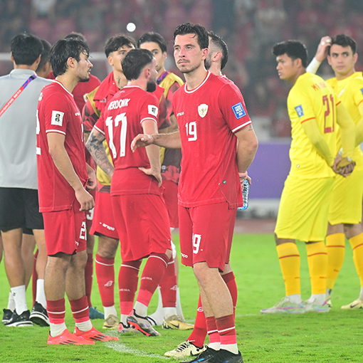 インドネシアは日本に0-4と敗れた。写真：金子拓弥 (サッカーダイジェスト写真部／現地特派)