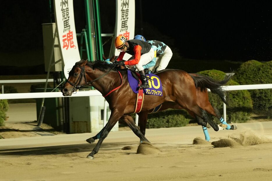 九州大賞典・アエノブライアンと吉村智洋騎手 (C)佐賀県競馬組合