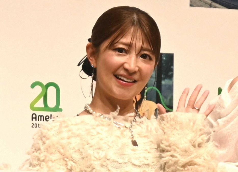 ピンチヒッターの矢口真里（撮影・小渕　日向子）