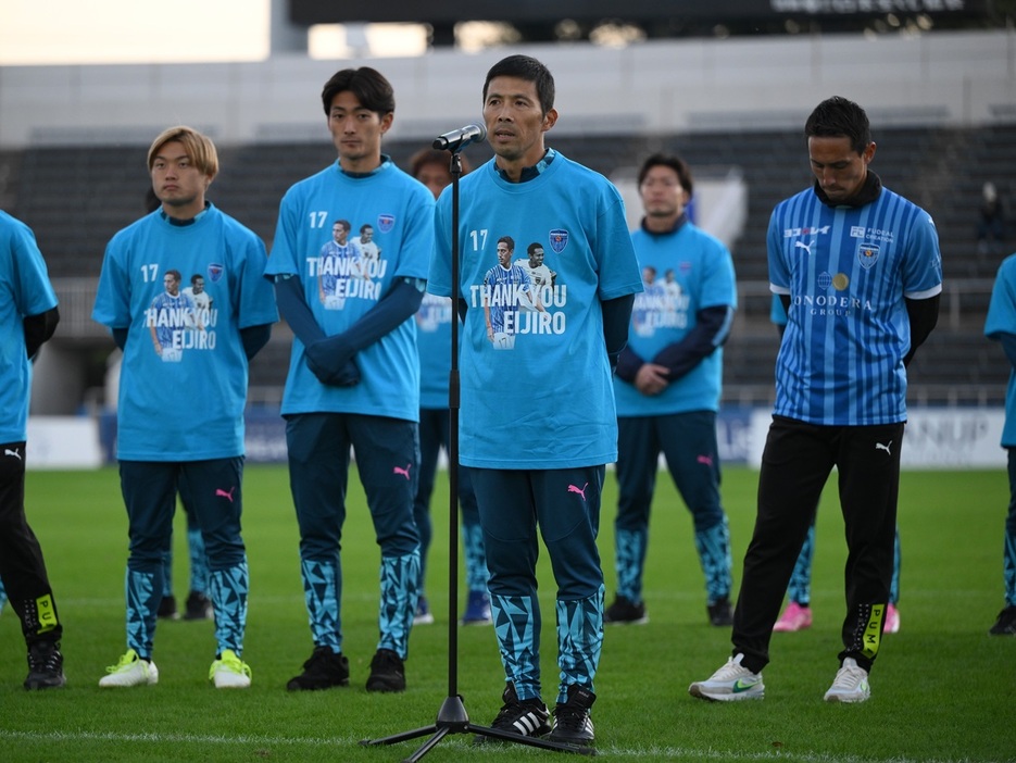 ホーム最終戦を白星で飾れなかった四方田修平監督(J.LEAGUE)