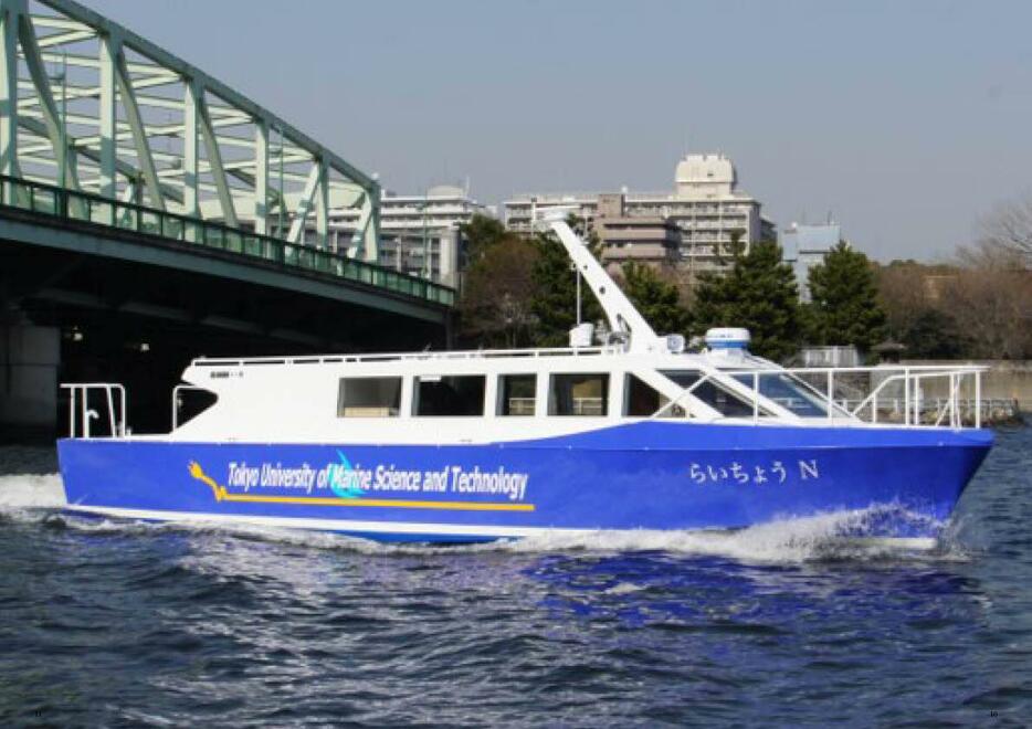 水素燃料船「らいちょうN」（写真提供／東京海洋大学）