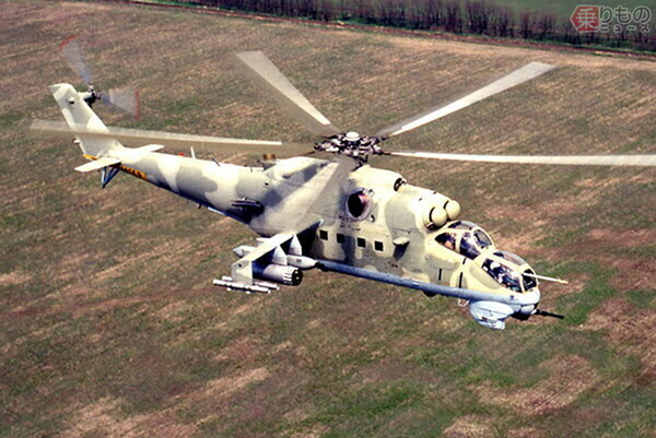 ロシアのMi-24V攻撃ヘリコプター（画像：ロシアンヘリコプターズ）。