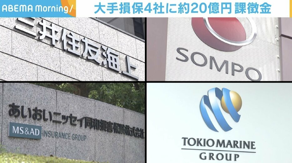 納付命令を受けた大手損保会社