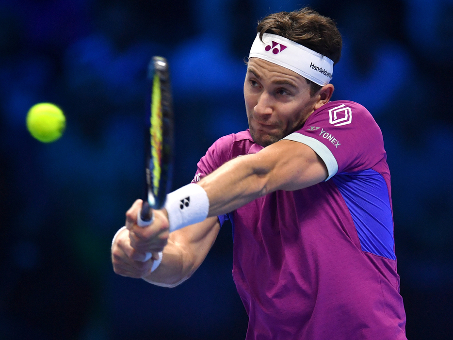 「Nitto ATPファイナルズ」（イタリア・トリノ）で白星スタートを切ったキャスパー・ルード（ノルウェー）（Getty Images）