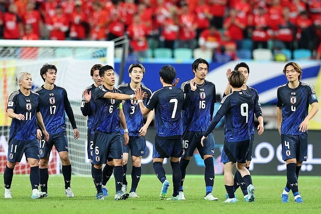 ５勝１分の勝点16で堂々のC組首位。W杯出場にまた一歩前進した。写真：梅月智史（サッカーダイジェスト写真部／現地特派）