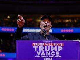 Elon Musk during a campaign rally at Madison Square Garden in October.