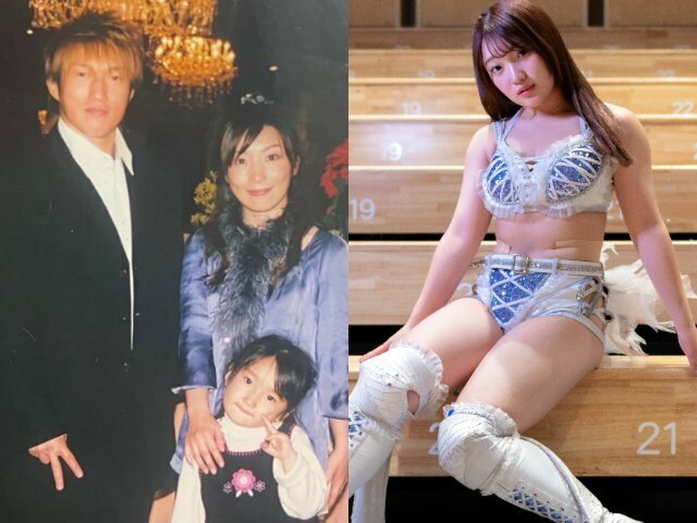 プロレスラー夫婦のあいだに生まれた田中きずな。だからこそ娘は憧れ、母は反対した――。 photograph by L)本人提供、R)Takuya Sugiyama