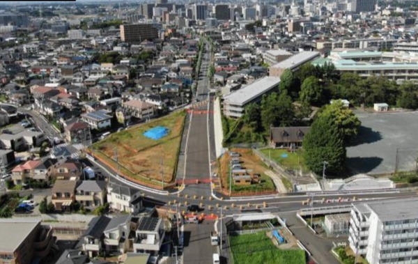 開通する善行長後線の未整備区間（画像：藤沢市）。