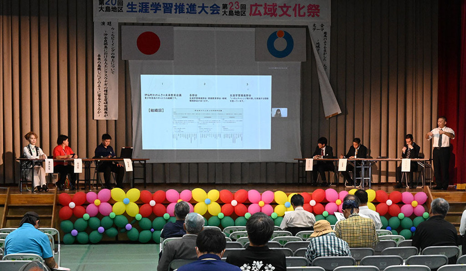 生涯学習の取り組みや今後の在り方について考えたシンポジウム（16日、和泊町）