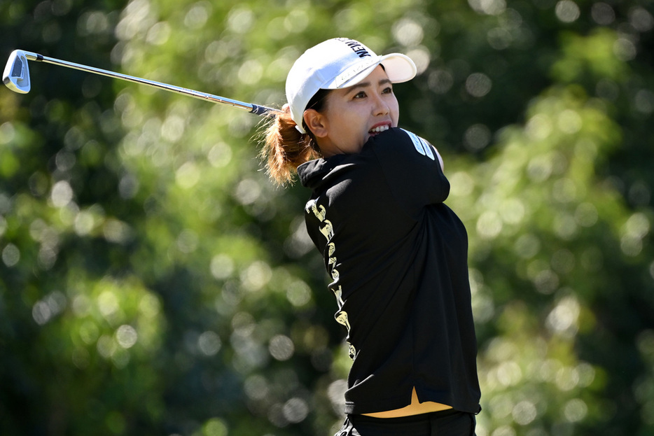 今季2勝目へ首位で最終日を迎える山城奈々（写真は2024年ECCレディス　Kenta Harada/Getty Images）