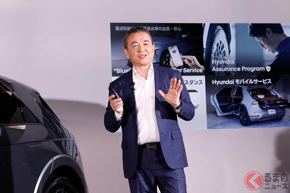 「Hyundai Biz. Day」にてビジョンを語るマネージングダイレクター七五三木敏幸氏