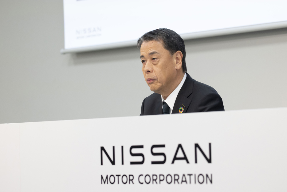 2024年11月7日、日産自動車は2024年度上期（4月～9月）の財務実績を発表した。写真は同財務実績を発表した日産自動車の内田 誠社長。