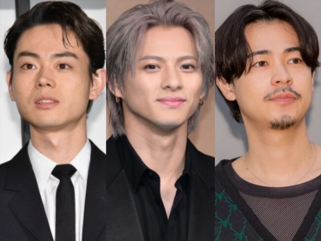 （左から）菅田将暉、平野紫耀、成田凌