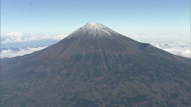 写真は空撮による富士山