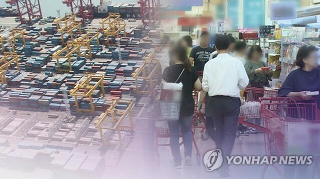 韓国開発研究院は今年の韓国の成長率を前回から0．3ポイント引き下げた2．2％と予測した（コラージュ）＝（聯合ニュース）