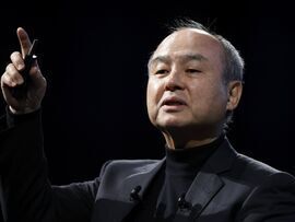 Masayoshi Son, chief executive officer of SoftBank Group, speaks during the SoftBank World event in 2024.