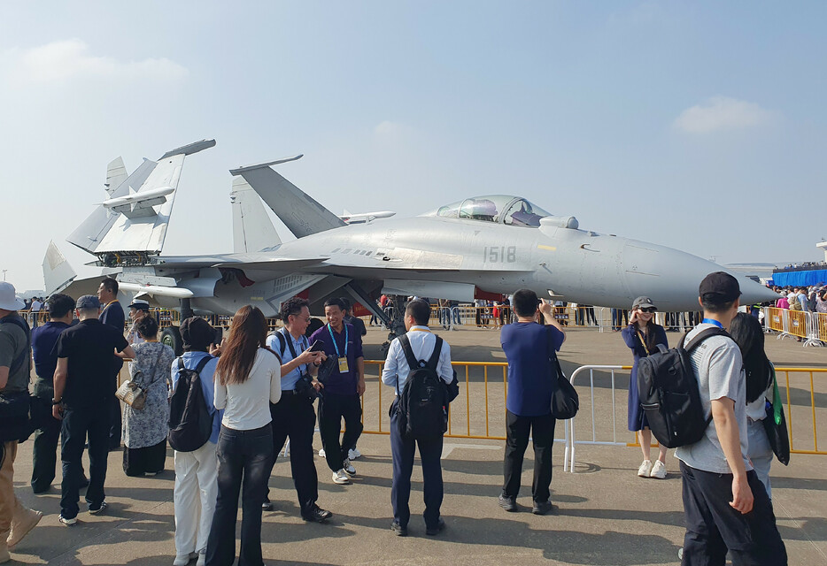 １２日、中国広東省珠海市で開催された中国国際航空宇宙博覧会（珠海航空ショー）。