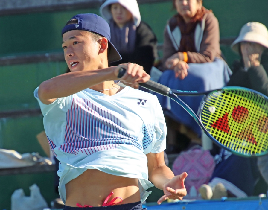 坂本怜（画像は慶應チャレンジャー[画像/tennis365.net]