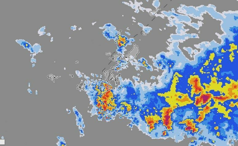 9日午前10時時点の雨雲の動き（気象庁ウェブサイトから）