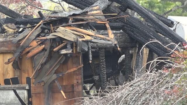 火事があった現場　美作市巨勢