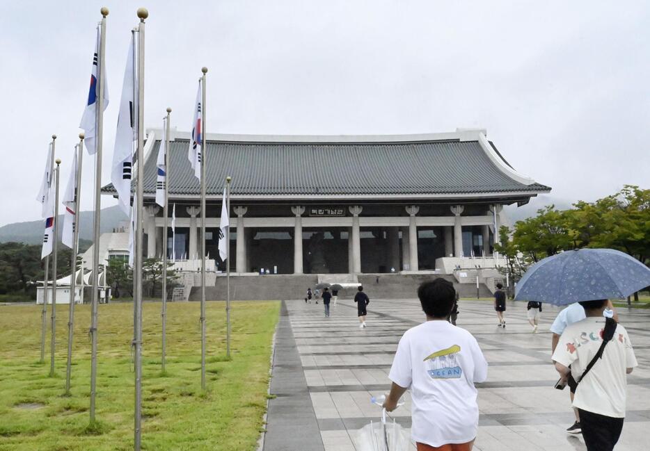 韓国中部・天安にある独立記念館＝2024年9月（共同）