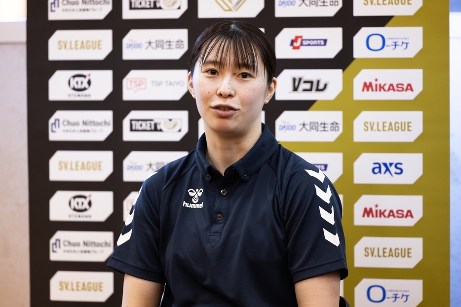 2日目の勝利に貢献した山下晴奈選手。途中出場も多いが切磋琢磨