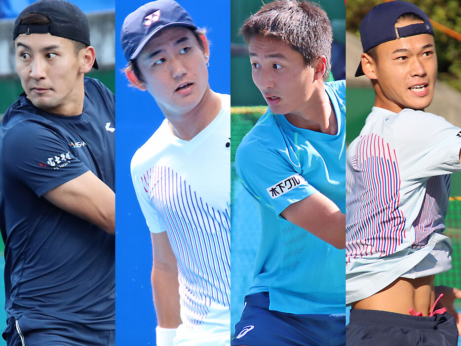 （左から）島袋将、西岡良仁、望月慎太郎、坂本怜[画像/tennis365.net]