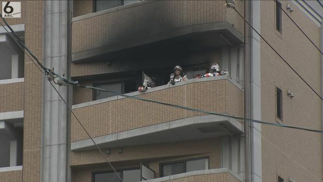 火災のあったマンション（京都・下京区）