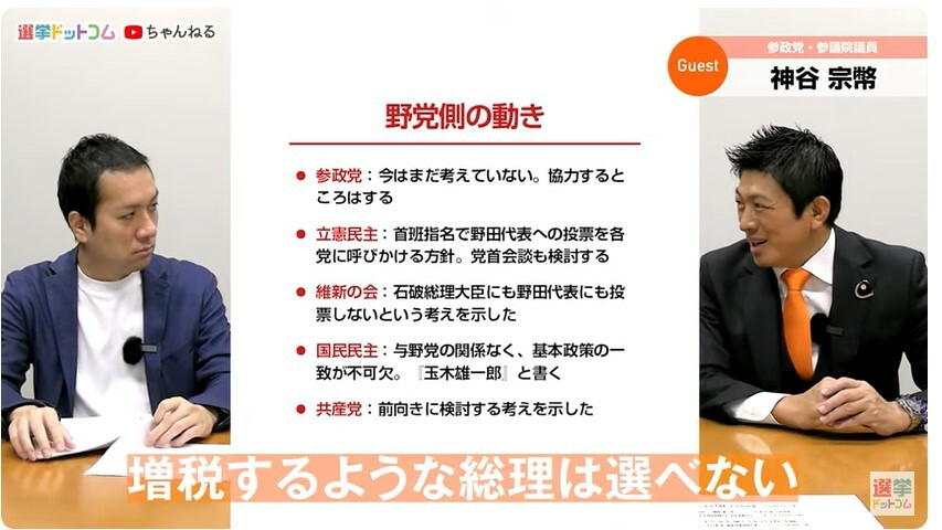 与党過半数割れ！参政党はどう動くのか？！