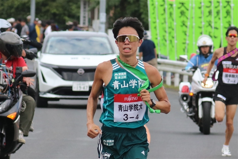 宮古サーモン・ハーフマラソンで優勝した青学大の宇田川瞬矢（写真は24年出雲駅伝）