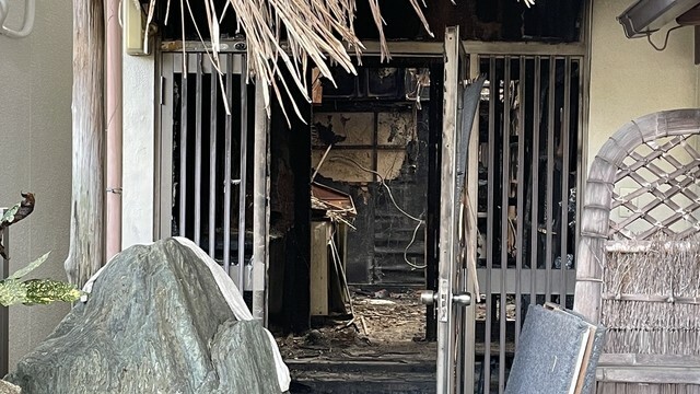 火事があった現場　高松市三条町