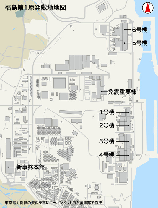 福島第1原発敷地地図