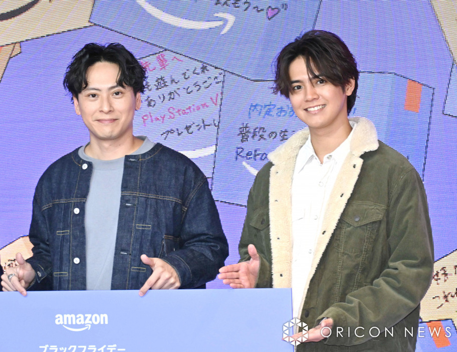 『BLACK FRIDAY イルミネーション by Amazon』内覧会に出席した（左から）山下健二郎、片寄涼太（C）ORICON NewS inc.