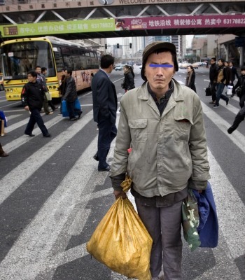 上海の農民工　by Gettyimages