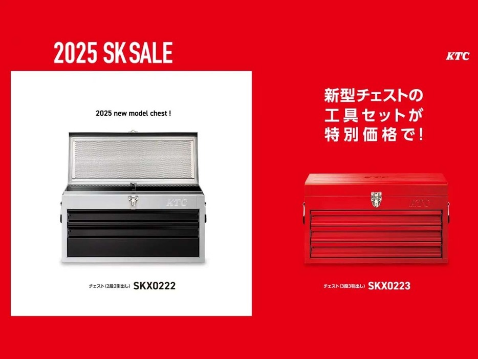 KTCが2024年11月1日～2025年4月20日まで工具セットキャンペーン「2025 SK SALE」を実施