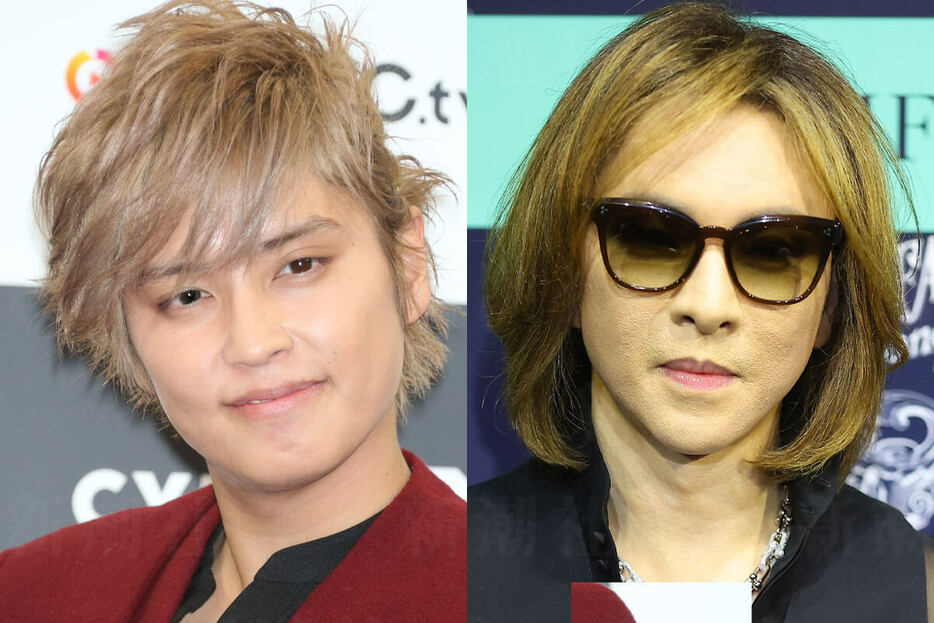 YOSHIKI（右）と手越祐也