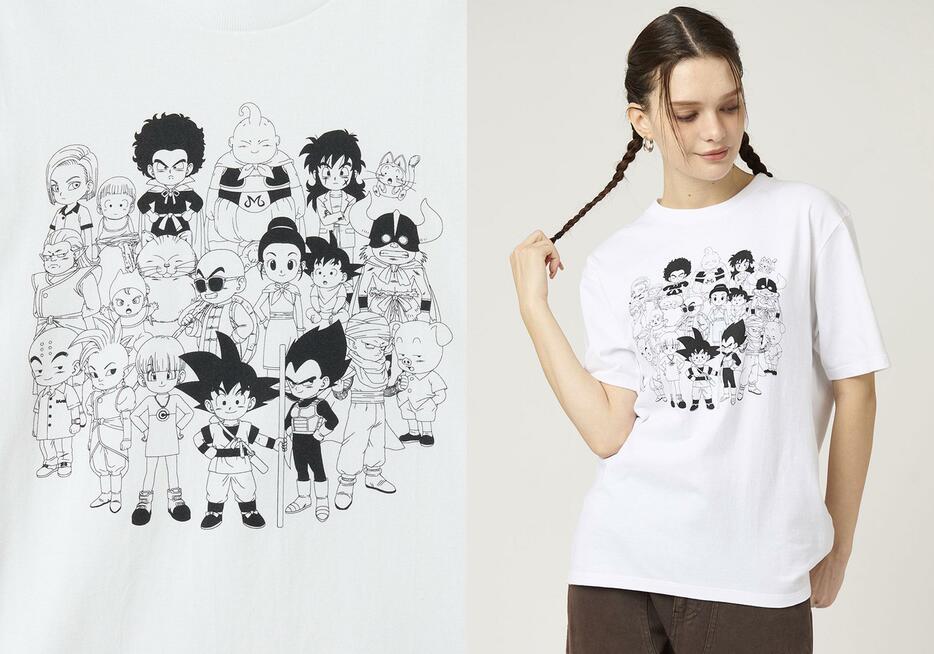 「ドラゴンボールDAIMA」と「グラニフ」がコラボしたTシャツ（C）バード・スタジオ／集英社・東映アニメーション